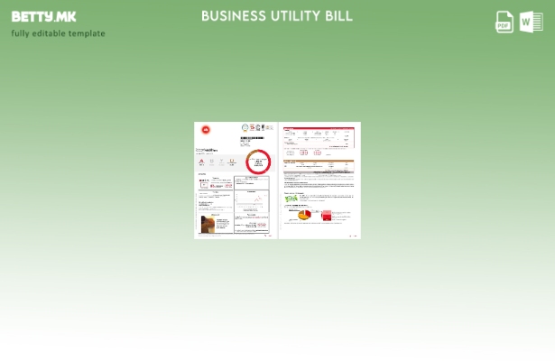 Модерен стил Шаблон за верзија на деловните сметки за комунални услуги Шпанија E